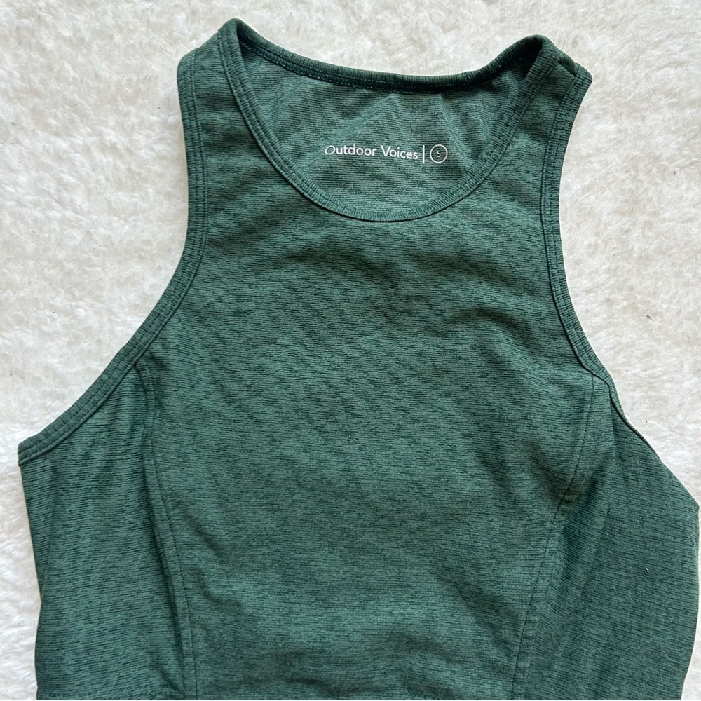 Outdoor Voices Forest Green Athletic Crop Top - Picture 3 of 5